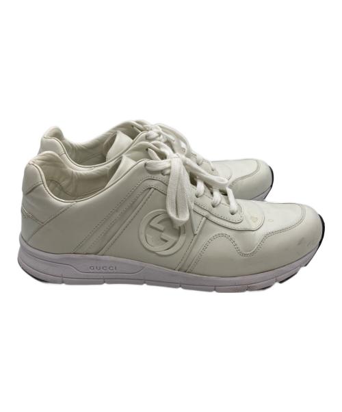 GUCCI（グッチ）GUCCI (グッチ) インターロッキングG ローカットスニーカー ホワイト サイズ:SIZE 7の古着・服飾アイテム