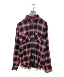 AMIRI（アミリ）の古着「カットオフネルシャツ」｜レッド