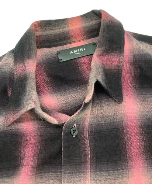 AMIRI（アミリ）AMIRI (アミリ) カットオフネルシャツ レッド サイズ:SIZE Sの古着・服飾アイテム