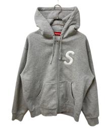 SUPREME（シュプリーム）の古着「S Logo Zip Up Hooded Sweatshirt」｜グレー