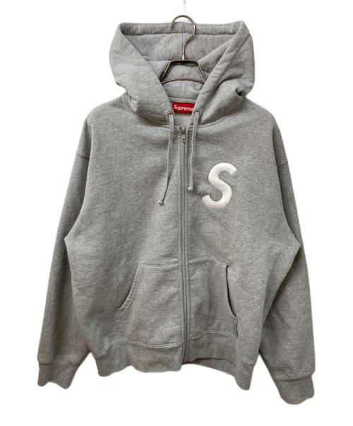 SUPREME（シュプリーム）Supreme (シュプリーム) S Logo Zip Up Hooded Sweatshirt グレー サイズ:	SIZE Mの古着・服飾アイテム