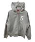 Supreme（シュプリーム）の古着「S Logo Zip Up Hooded Sweatshirt」｜グレー