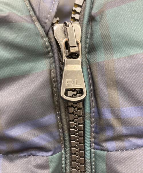 POLO RALPH LAUREN（ポロ・ラルフローレン）POLO RALPH LAUREN (ポロ・ラルフローレン) ブラックウォッチダウンベスト グリーン サイズ:SIZE Lの古着・服飾アイテム