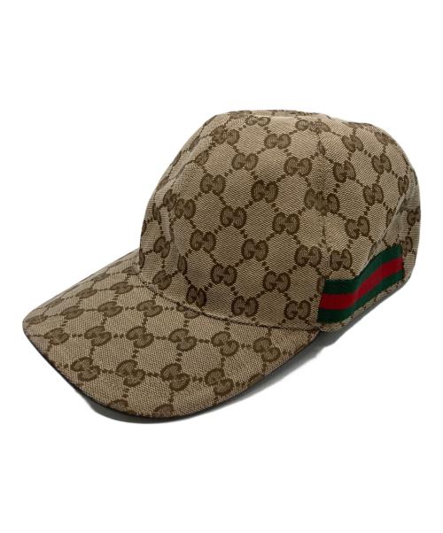 GUCCI（グッチ）GUCCI (グッチ) GGキャンバス ベースボールキャップ ベージュ サイズ:SIZE Mの古着・服飾アイテム