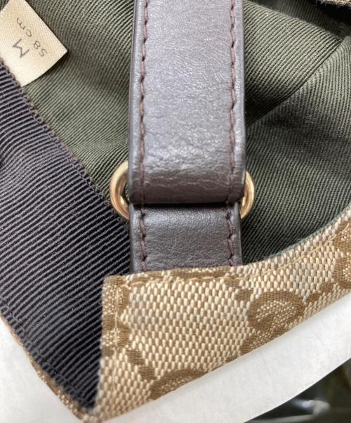 GUCCI（グッチ）GUCCI (グッチ) GGキャンバス ベースボールキャップ ベージュ サイズ:SIZE Mの古着・服飾アイテム