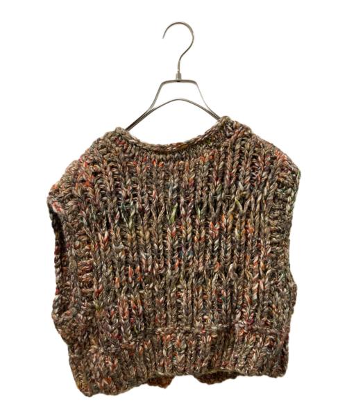 TODAYFUL（トゥデイフル）TODAYFUL (トゥデイフル) Mix Handknit Vest ブラウン サイズ:SIZE Freeの古着・服飾アイテム