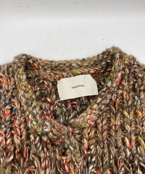 TODAYFUL（トゥデイフル）TODAYFUL (トゥデイフル) Mix Handknit Vest ブラウン サイズ:SIZE Freeの古着・服飾アイテム