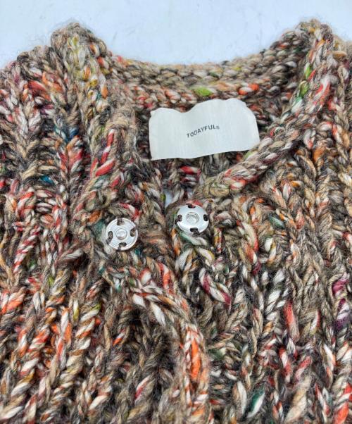 TODAYFUL（トゥデイフル）TODAYFUL (トゥデイフル) Mix Handknit Vest ブラウン サイズ:SIZE Freeの古着・服飾アイテム