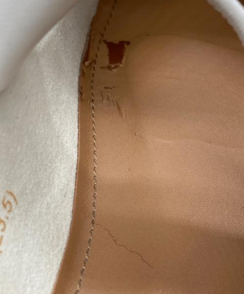 GEMMA LINN（ジェマ リン）GEMMA LINN (ジェマ リン) スクエアステッチリボンフラットシューズ ホワイト サイズ:	SIZE 37の古着・服飾アイテム