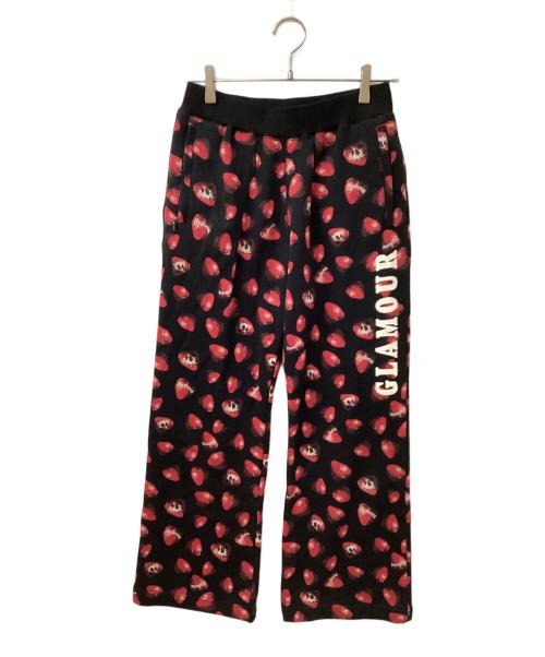 Hysteric Glamour（ヒステリックグラマー）Hysteric Glamour (ヒステリックグラマー) SKULL BERRY PATTERN柄 スウェットパンツ ブラック サイズ:SIZE Freeの古着・服飾アイテム