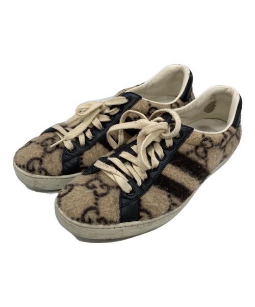 GUCCI（グッチ）GUCCI (グッチ) ローカットスニーカー ベージュ サイズ:SIZE 6の古着・服飾アイテム