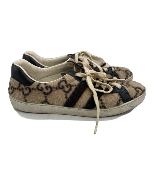 GUCCI（グッチ）GUCCI (グッチ) ローカットスニーカー ベージュ サイズ:SIZE 6の古着・服飾アイテム