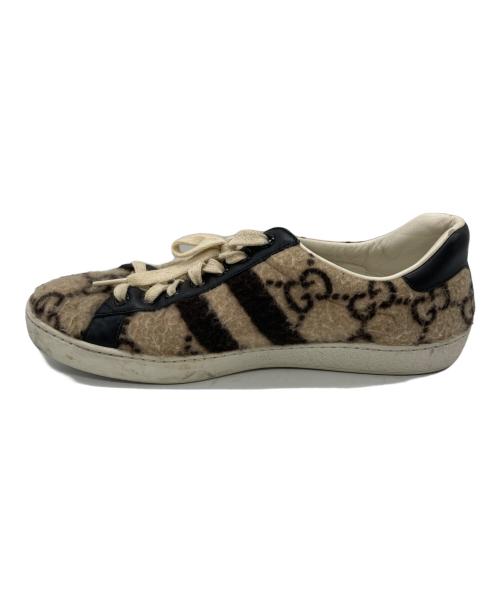 GUCCI（グッチ）GUCCI (グッチ) ローカットスニーカー ベージュ サイズ:SIZE 6の古着・服飾アイテム