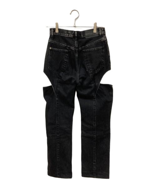 JOHN LAWRENCE SULLIVAN（ジョン ローレンス サリバン）JOHN LAWRENCE SULLIVAN (ジョン ローレンス サリバン) WASHED DENIM HOLLOWED OUT PANTS/ウォッシュドデニムホロウドアウトパンツ ブラック サイズ:SIZE Sの古着・服飾アイテム