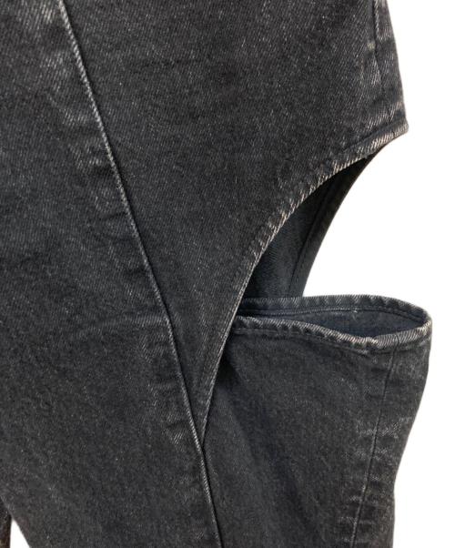 JOHN LAWRENCE SULLIVAN（ジョン ローレンス サリバン）JOHN LAWRENCE SULLIVAN (ジョン ローレンス サリバン) WASHED DENIM HOLLOWED OUT PANTS/ウォッシュドデニムホロウドアウトパンツ ブラック サイズ:SIZE Sの古着・服飾アイテム