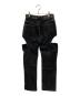 JOHN LAWRENCE SULLIVAN (ジョン ローレンス サリバン) WASHED DENIM HOLLOWED OUT PANTS/ウォッシュドデニムホロウドアウトパンツ ブラック サイズ:SIZE S：12000円