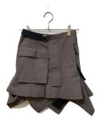sacai×CarHarttサカイ×カーハート）の古着「Suiting Bonding Skirt スーツボンディングスカート」｜グレー
