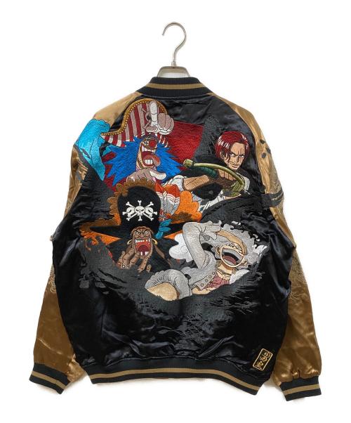 ONE PIECE（ワンピース）ONE PIECE (ワンピース) 絡繰魂 (カラクリダマシイ) 四皇リバーシブルスカジャン ブラック サイズ:SIZE XXLの古着・服飾アイテム
