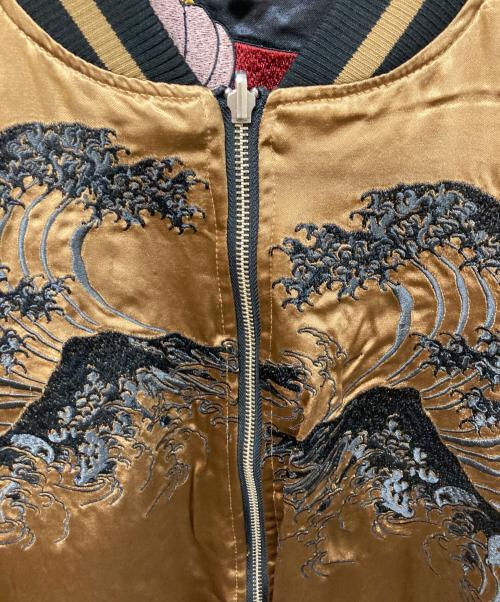 ONE PIECE（ワンピース）ONE PIECE (ワンピース) 絡繰魂 (カラクリダマシイ) 四皇リバーシブルスカジャン ブラック サイズ:SIZE XXLの古着・服飾アイテム