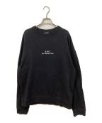A.P.C.アーペーセー）の古着「クルーネック刺繍スウェット」｜ブラック