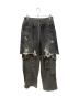 ANDERSSON BELL（アンダーソンベル）の古着「RUGGED DENIM-INSET SWEATPANTS」｜ブラック
