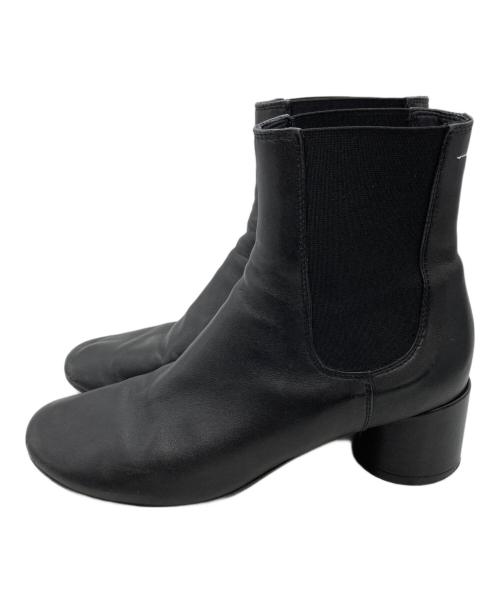 MM6 Maison Margiela（エムエムシックスメゾンマルジェラ）MM6 Maison Margiela (エムエムシックスメゾンマルジェラ) サイドゴアショートブーツ ブラック サイズ:SIZE 37の古着・服飾アイテム