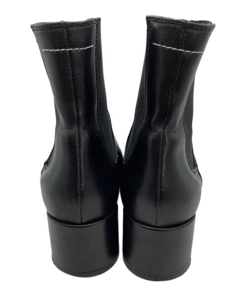 MM6 Maison Margiela（エムエムシックスメゾンマルジェラ）MM6 Maison Margiela (エムエムシックスメゾンマルジェラ) サイドゴアショートブーツ ブラック サイズ:SIZE 37の古着・服飾アイテム