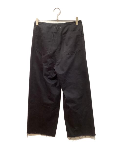 saby（サバイ）saby (サバイ) カットオフ タックワイドパンツ ブラック サイズ:Mの古着・服飾アイテム