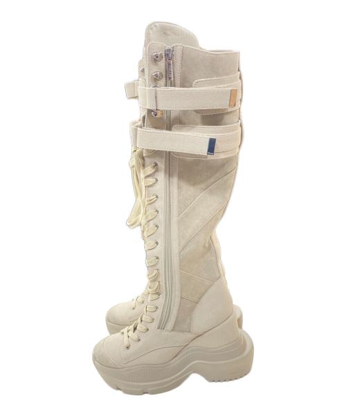 YELLO（イエロ）YELLO (イエロ) DCR LONG BOOTS ベージュ サイズ:SIZE Lの古着・服飾アイテム