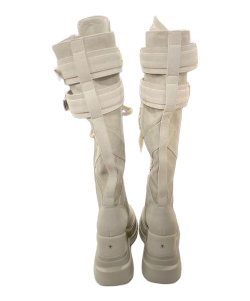 YELLO（イエロ）YELLO (イエロ) DCR LONG BOOTS ベージュ サイズ:SIZE Lの古着・服飾アイテム