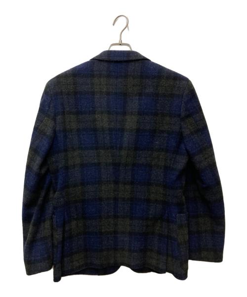 BURBERRY BLACK LABEL（バーバリーブラックレーベル）BURBERRY BLACK LABEL (バーバリーブラックレーベル) チェックウール3Bジャケット D1E32-809-28 ネイビー サイズ:Mの古着・服飾アイテム