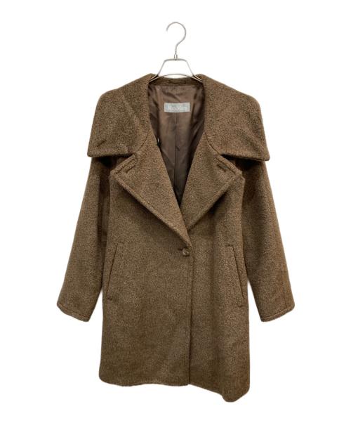 MaxMara（マックスマーラ）MaxMara (マックスマーラ) アルパカウールシャギーコート ブラウン サイズ:40の古着・服飾アイテム