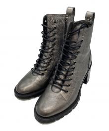 JIMMY CHOO（ジミーチュウ）の古着「ジップアップショートブーツ」｜シルバー