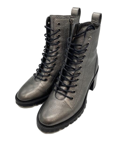 JIMMY CHOO（ジミーチュウ）JIMMY CHOO (ジミーチュウ) ジップアップショートブーツ シルバー サイズ:35の古着・服飾アイテム
