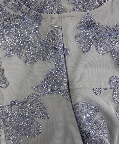 LeJa（レジャ）LeJa (レジャ) パイピング加工リボンパフスリーブボレロ付き花柄マーメイドワンピースドレス LJES423111 グレー サイズ:7の古着・服飾アイテム