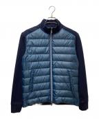 LANVIN en Bleuランバンオンブルー）の古着「ダウン切替ジップアップジャケット　286519」｜ネイビー
