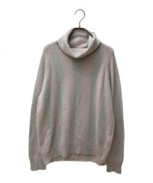 BOTTEGA VENETA（ボッテガベネタ）の古着「タートルネックニット 544939 VEY20」｜グレー×ピンク
