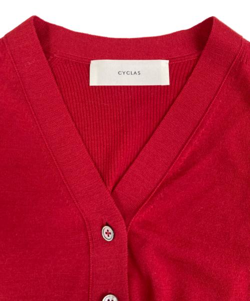 CYCLAS（シクラス）CYCLAS (シクラス) ハイゲージウールカーディガン 1-02-02-2051 レッド サイズ:XSの古着・服飾アイテム