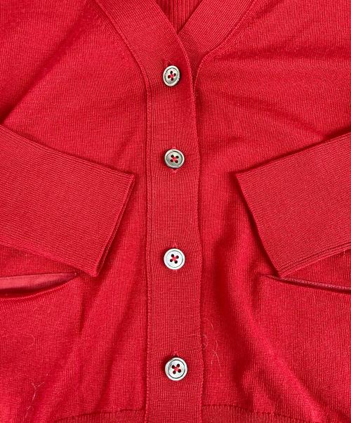 CYCLAS（シクラス）CYCLAS (シクラス) ハイゲージウールカーディガン 1-02-02-2051 レッド サイズ:XSの古着・服飾アイテム