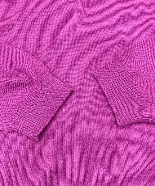 BOSS HUGO BOSS（ボス ヒューゴボス）BOSS HUGO BOSS (ボス ヒューゴボス) ハイゲージⅤネックニット ショッキングピンク サイズ:Mの古着・服飾アイテム