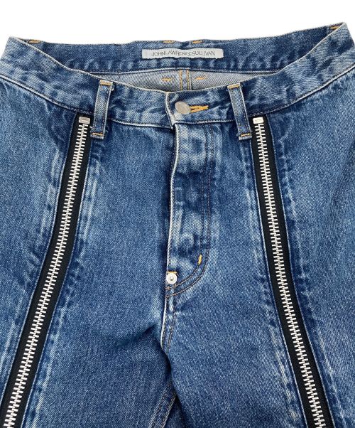 JOHN LAWRENCE SULLIVAN（ジョン ローレンス サリバン）JOHN LAWRENCE SULLIVAN (ジョン ローレンス サリバン) Washed Denim Zipped Pants インディゴ サイズ:Mの古着・服飾アイテム