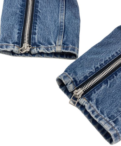 JOHN LAWRENCE SULLIVAN（ジョン ローレンス サリバン）JOHN LAWRENCE SULLIVAN (ジョン ローレンス サリバン) Washed Denim Zipped Pants インディゴ サイズ:Mの古着・服飾アイテム
