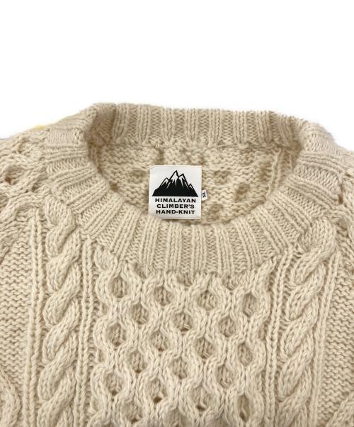HIMALAYAN CLIMBERS HAND-KNIT（ヒマラヤンクライマーズハンドニット）HIMALAYAN CLIMBERS HAND-KNIT (ヒマラヤンクライマーズハンドニット) アランニット HCK-17F3 アイボリー サイズ:Mの古着・服飾アイテム