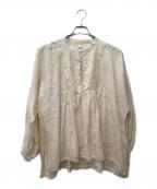 tumuguツムグ）の古着「ロイヤルリネンレースプルオーバー SK-2229160」｜ベージュ