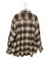 gold (ゴールド) SLUB NEL CHECK BIG POCKET WORK SHIRT ブラウン サイズ:L：5000円