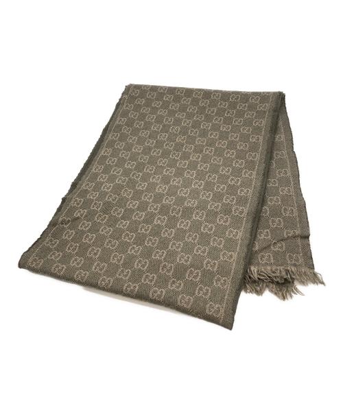 GUCCI（グッチ）GUCCI (グッチ) GGウールマフラー グリーンの古着・服飾アイテム