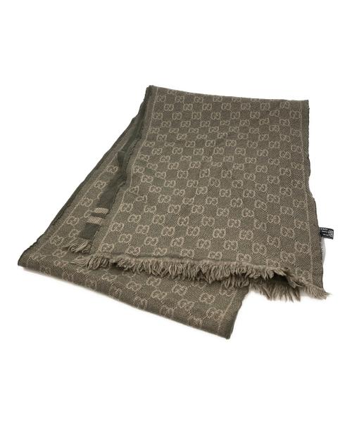 GUCCI（グッチ）GUCCI (グッチ) GGウールマフラー グリーンの古着・服飾アイテム