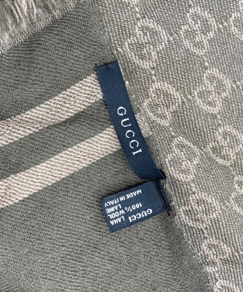 GUCCI（グッチ）GUCCI (グッチ) GGウールマフラー グリーンの古着・服飾アイテム
