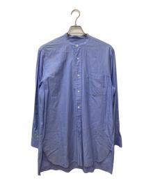 COMOLI（コモリ）の古着「バンドカラーシャツ　T01-02002」｜ブルー
