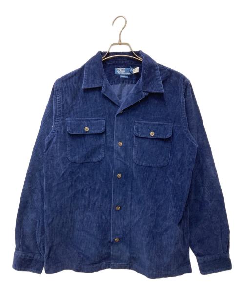 POLO RALPH LAUREN（ポロ・ラルフローレン）POLO RALPH LAUREN (ポロ・ラルフローレン) コーデュロイオープンカラーシャツ ネイビー サイズ:Mの古着・服飾アイテム